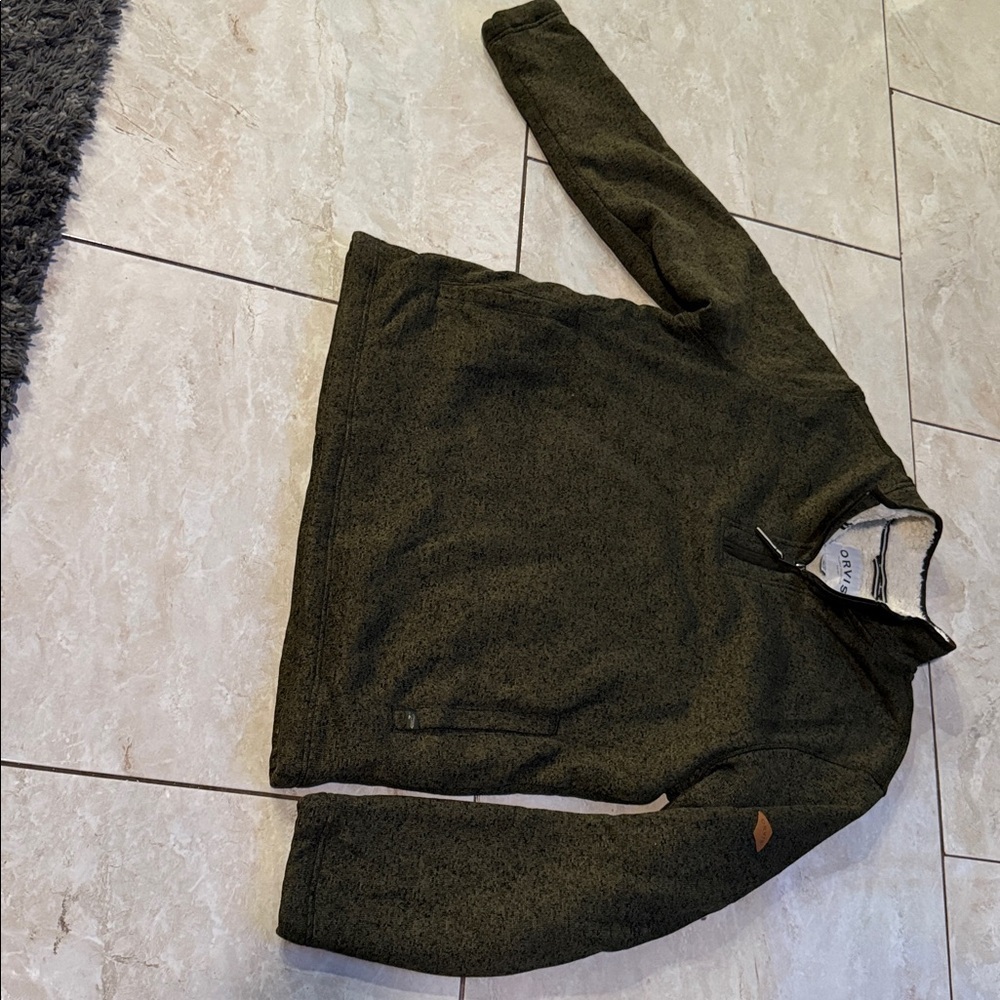 Orvis Olive Quarter-Zip Fleece Pullover